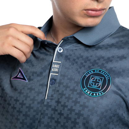 PLAYERA POLO AZUL ACERO
